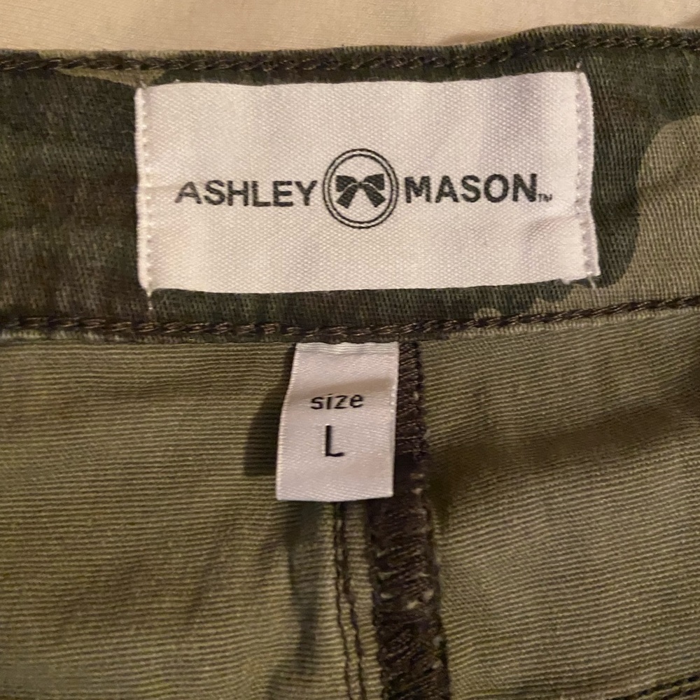 Ashley Mason camo jean skirt